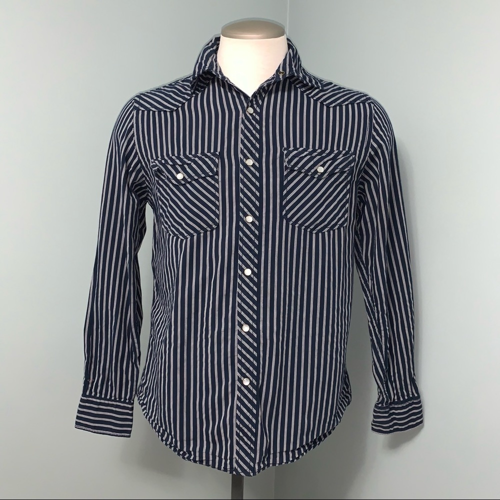 OLD NAVY men’s size small button down long sleeve striped shirt